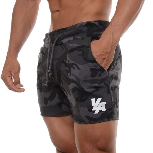 Men's Bodybuilding French Terry Cut-Off Shorts - Picture 1 of 10